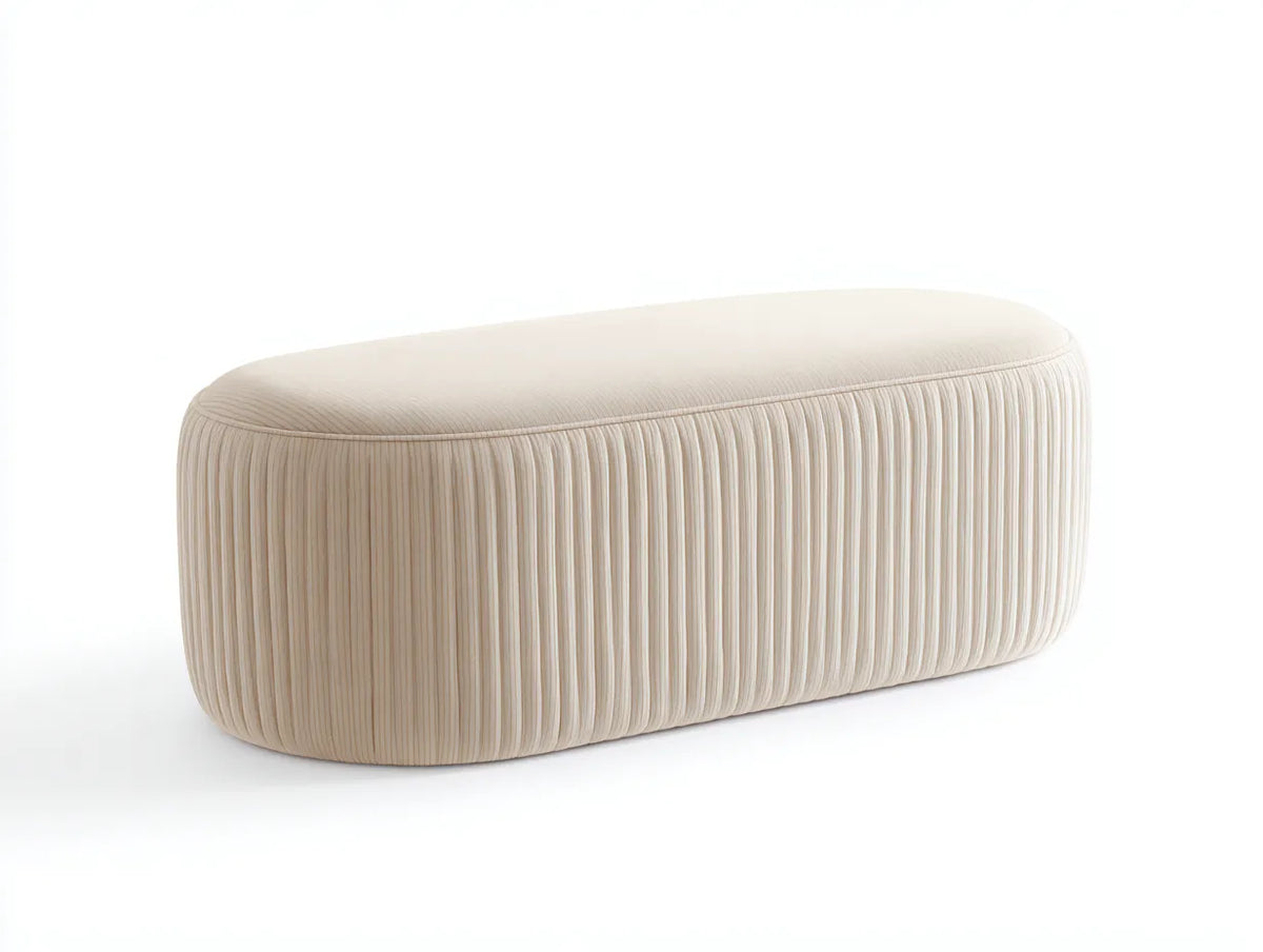 Banc de chambre 130×42×45 cm – vert – design contemporain avec assise rembourrée