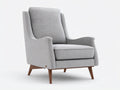 Fauteuil inclinable 80×92×108 cm – tissu gris clair – style contemporain avec dossier haut