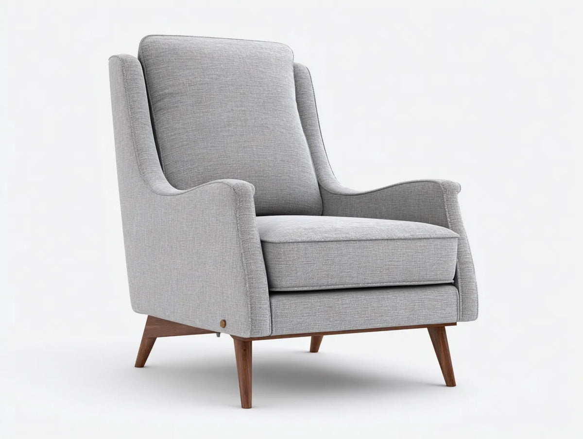 Fauteuil inclinable 80×92×108 cm – tissu gris clair – style contemporain avec dossier haut