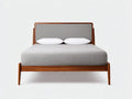 Lit en bois 160×200×95 cm – marron – style naturel épuré