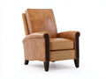 Fauteuil inclinable 78×82×102 cm – similicuir marron – style classique moderne pour salon