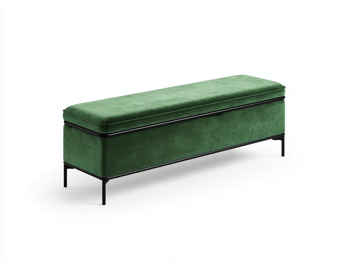 Banc de chambre 120×40×45 cm – orange – style contemporain confortable
