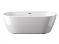 Baignoire îlot en acrylique 176×80×58 cm - blanc - salle de bain style organique