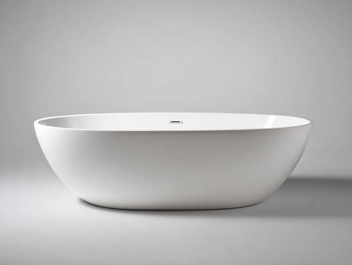 Baignoire îlot en acrylique 170×75×58 cm - blanc - salle de bain style contemporain