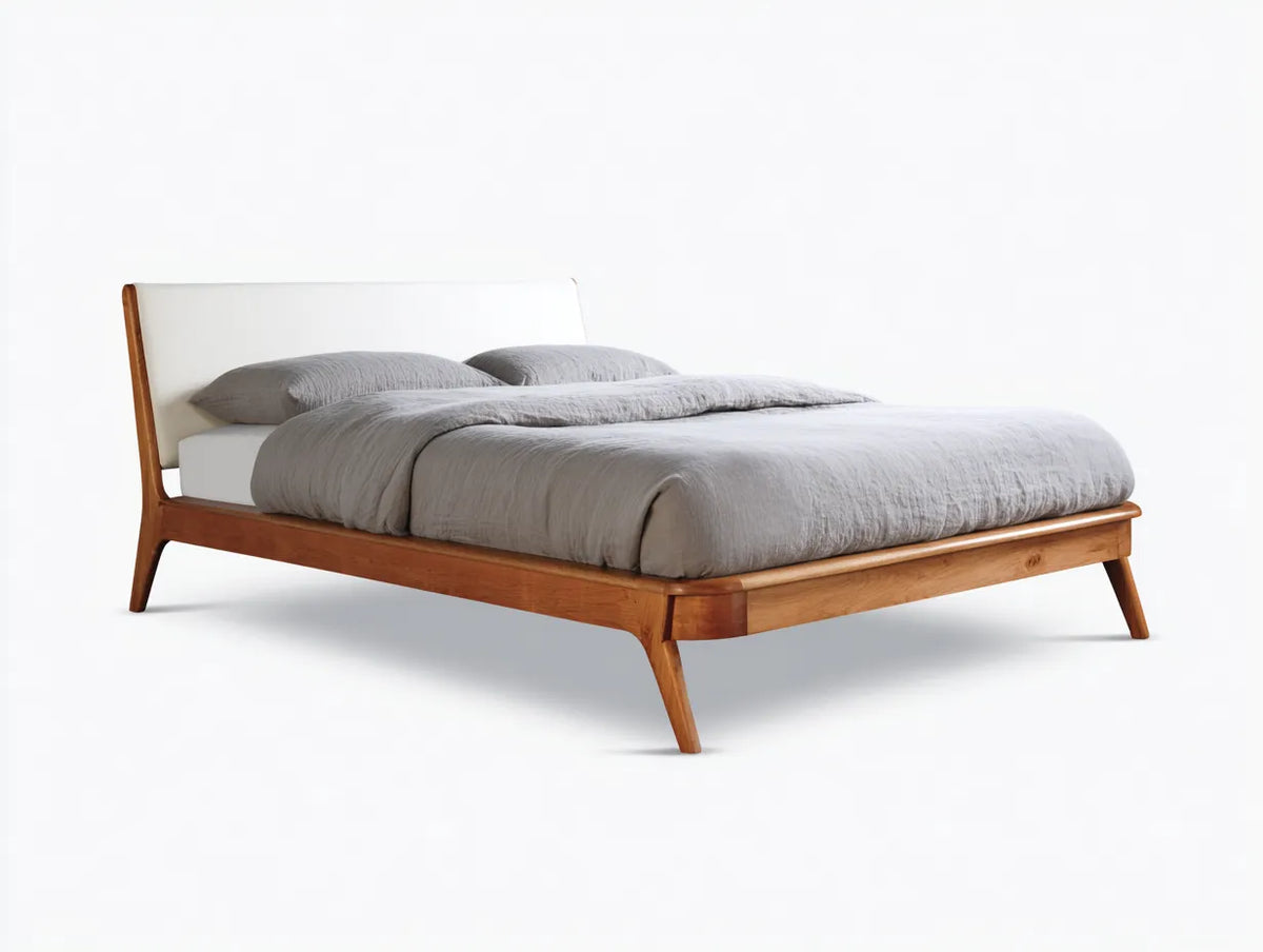 Lit en bois 212×172×98 cm - marron - chambre à coucher style moderne