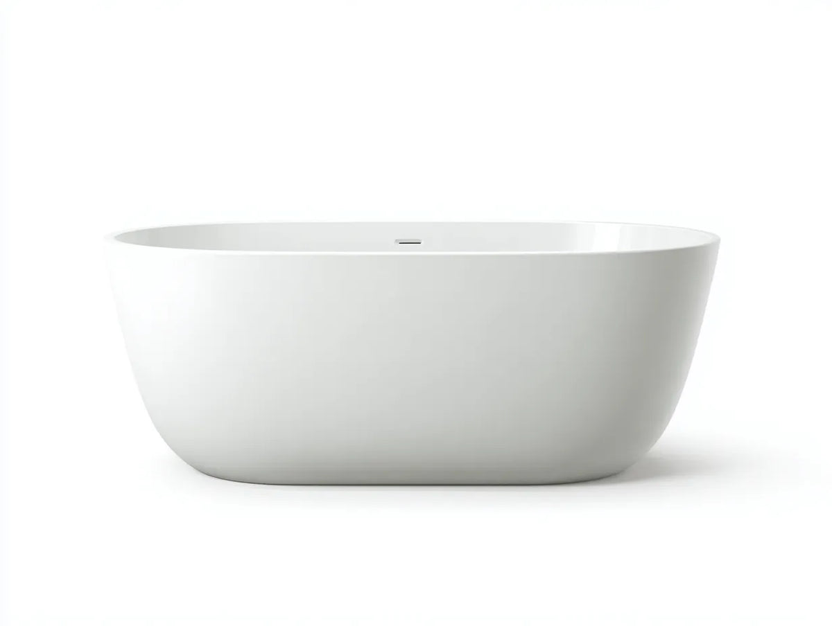 Baignoire îlot en acrylique 168×78×56 cm - blanc - salle de bain design ovale