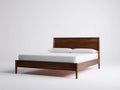 Lit en bois 160×200×95 cm – marron – style naturel contemporain