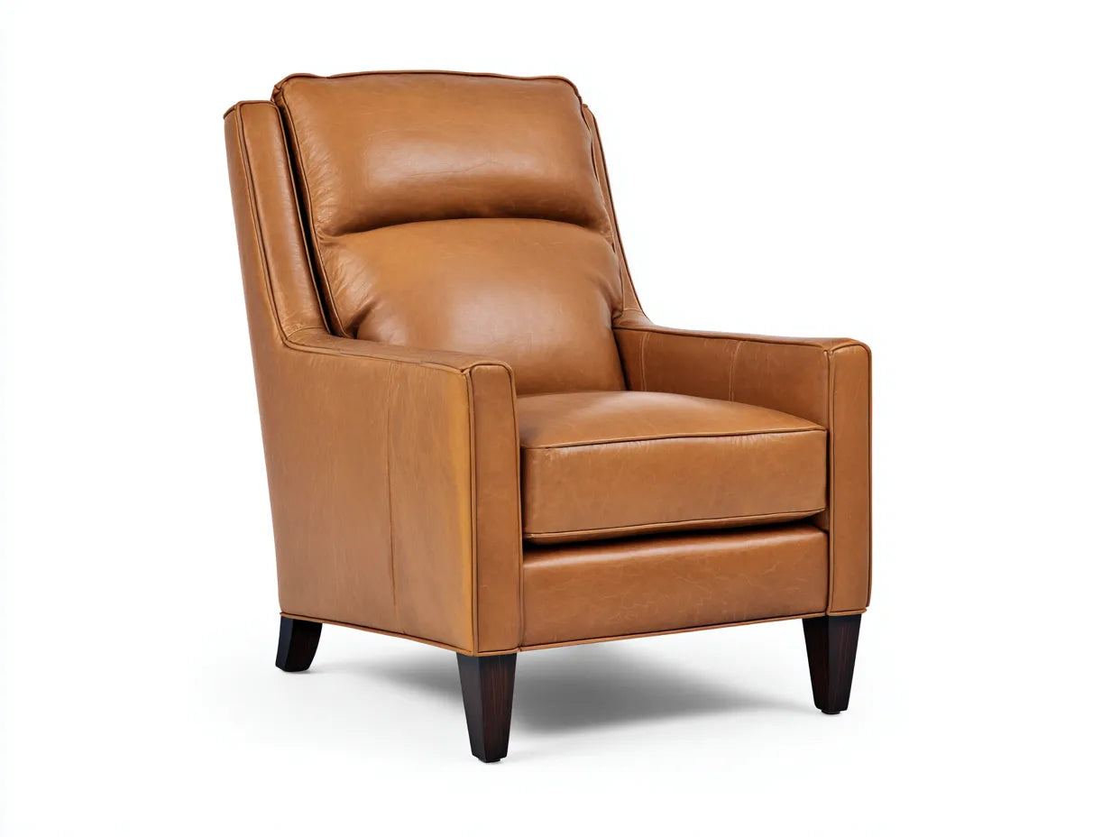 Fauteuil inclinable 82×90×105 cm – cuir marron – style classique avec dossier enveloppant